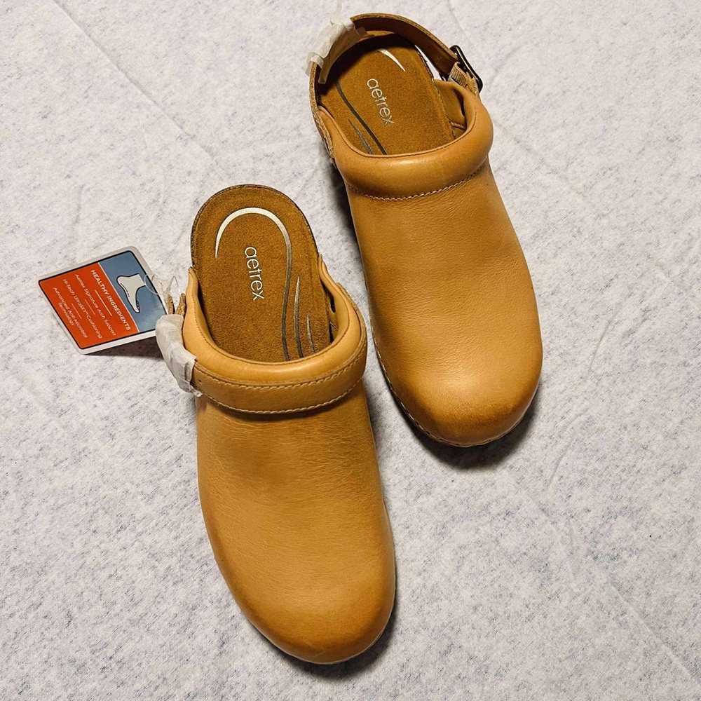 New  AETREX Women's Beckie Natural Cork Clog Size 6-6.5 - Picture 5 of 6